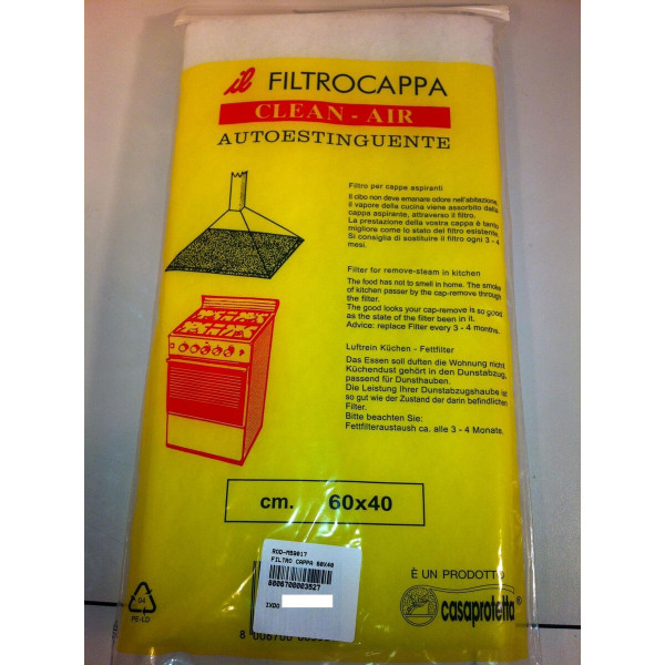 Filtro cappe clean-air 60x40 cm 