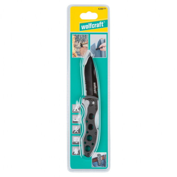 Coltello Richiudibile con Lama Seghettata - Lunghezza 75 mm
