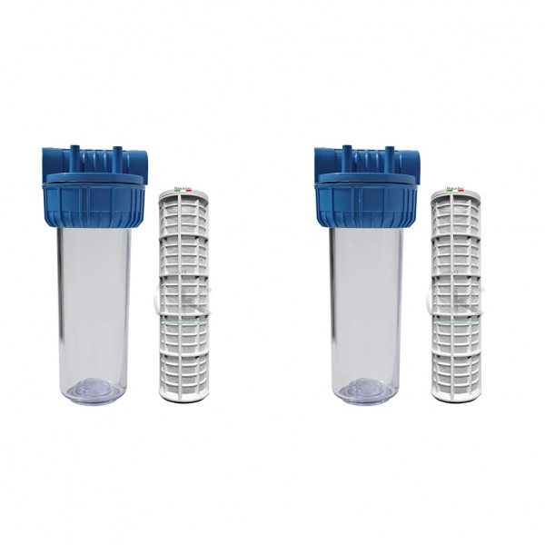 contenitore per filtro acqua trasparente 10" attacco 3/4"