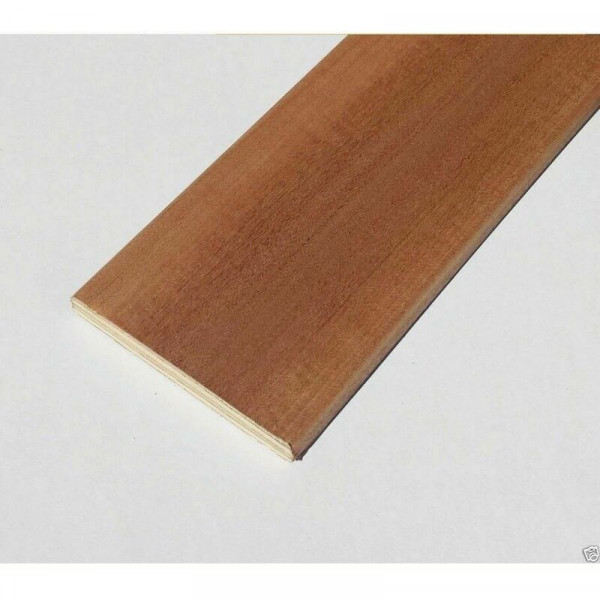 Coprifilo impiallacciato in essenza mogano 65x10x2250 mm 