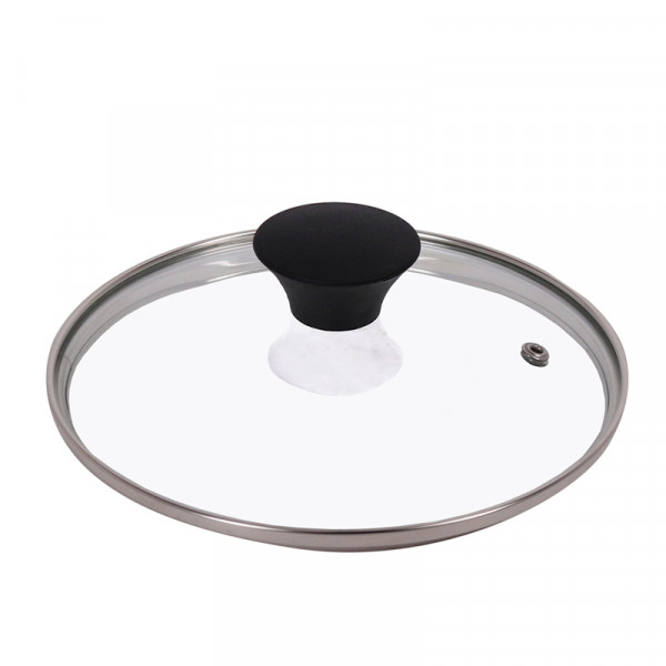 Coperchio Universale in Vetro con Bordo in Acciaio 32 cm