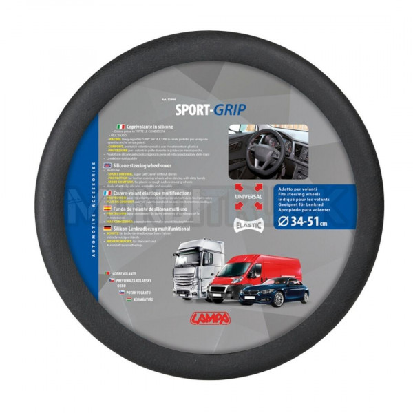 COPRIVOLANTE IN SILICONE SPORT-GRIP NERO