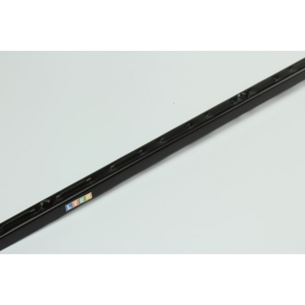 Guida da parete asola singola R50 L1000 mm nera confezione da 2 pz 