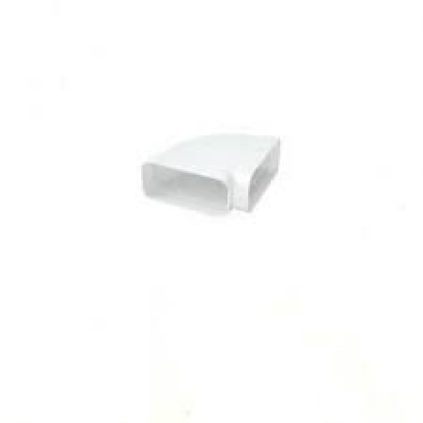 CURVA ORIZZONTALE PER  TUBO 120x60 MM BIANCO