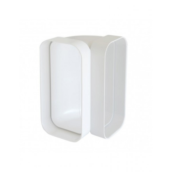 Raccordo curva verticale rettangolare 150x70 mm bianca 