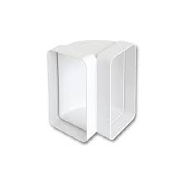 CURVA VERTICALE PER TUBO 120X60 MM BIANCO