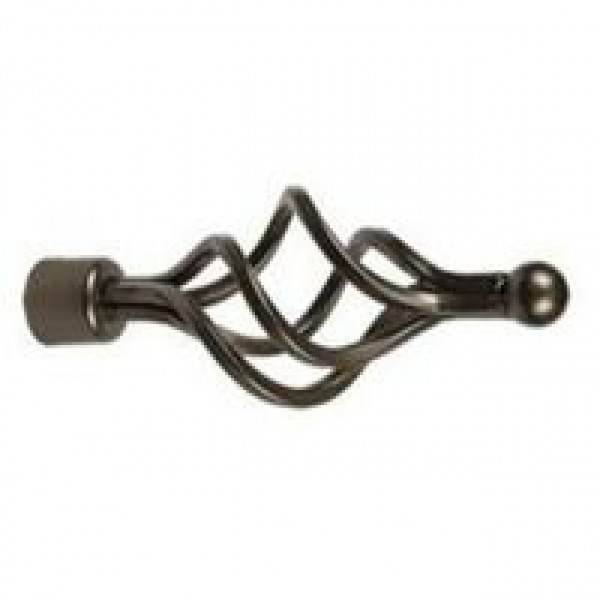 Pomolo ciorciola per bastone tende bronzo 2 pezzi D. 20 Errebi