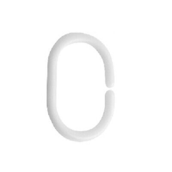 Gedy anelli per tende bianco polistirolo 6x4,2x0,6 cm