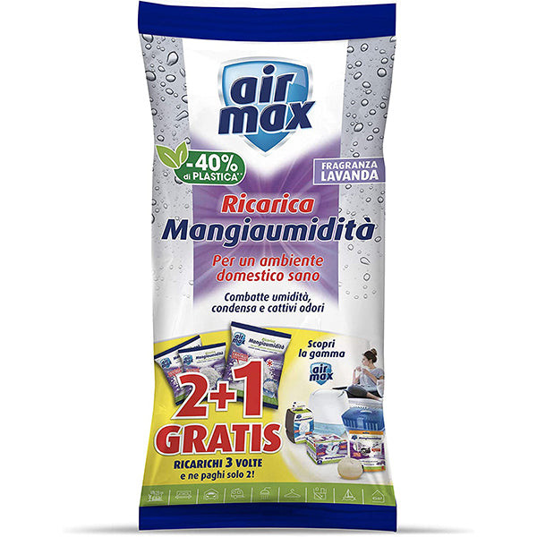 Air max mangiaumidità ricariche 2+1 gratis confezione da 1350g lavanda