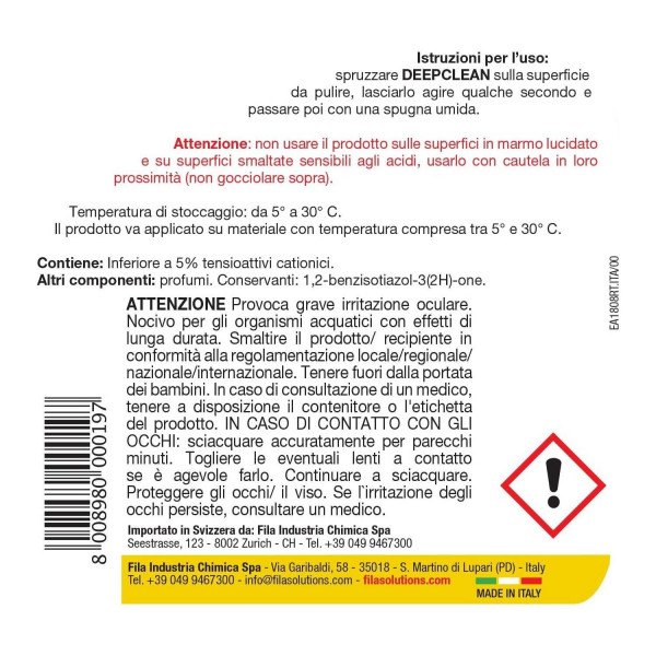 Detergente Rimuovi Calcare in Schiuma DeepClean - 750 ml