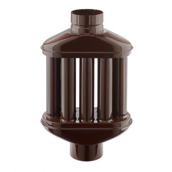 cambiatore calore porcellanato 8 tubi cilindrici Smalto marrone   D.10 cm 