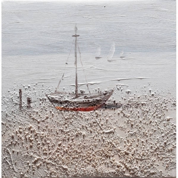 dipinto su tela 30x30 cm soggetto paesaggi di mare