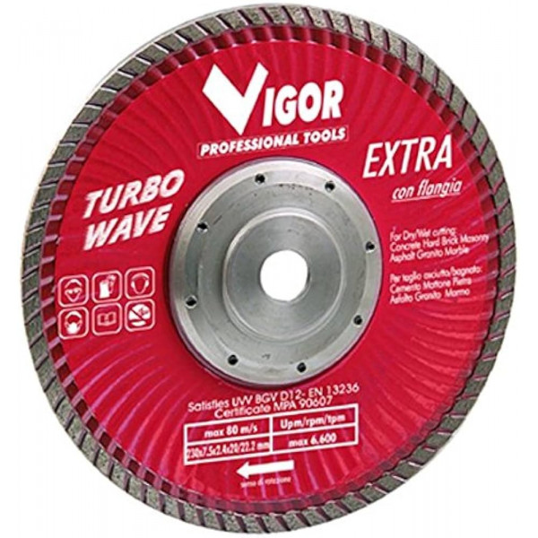 Vigor Dischi Diamantati Turbo Ø mm.115 rosso 