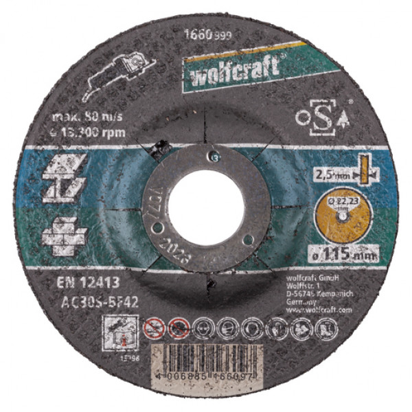 WOLFCRAFT DISCO PER TRONCARE UNIVERSALE D.115 MM 