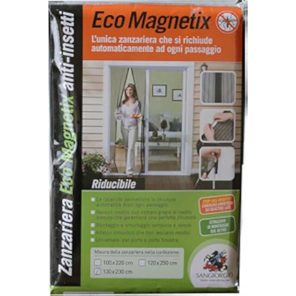 Zanzariera magnetica Eco Magnetix nera 130x230 Sangiorgio