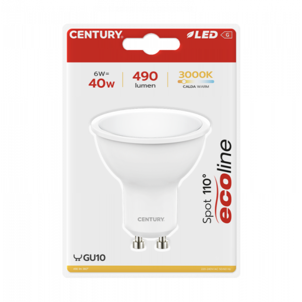 Ecoline Spot LED 6W GU10 3000K