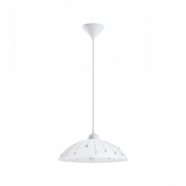 Lampada a sospensione Vetro bianco 60W Eglo