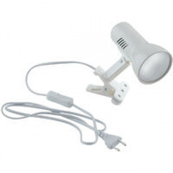 Spot Carrera bianco con pinza Max 40W Fan Europe