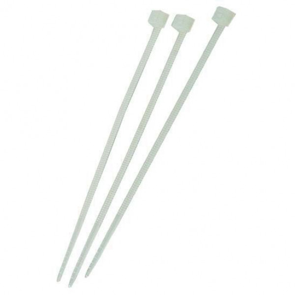 Fascette porta cablaggi nylon naturale confezione da 100 pz 