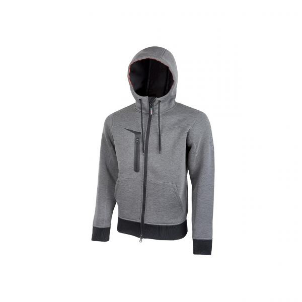 U-POWER PE119GM Felpa full-zip Tasty Grey Meteorite Taglia S 