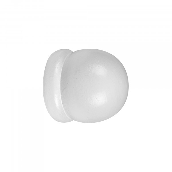 Pomolo decorativo  finali palla bianco confezione da 2 pz 