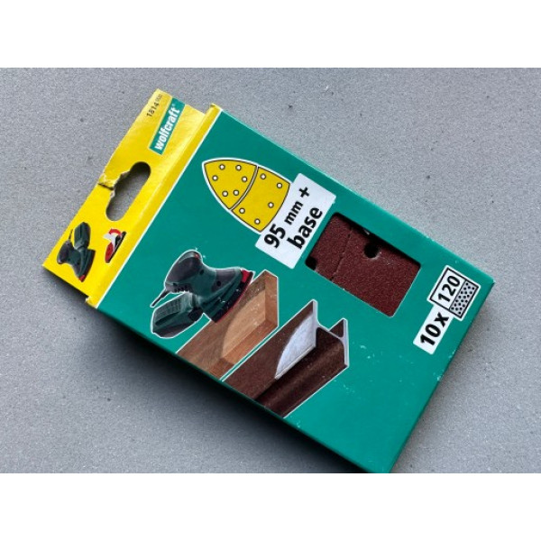 WOLFCRAFT FOGLI ABRASIVI VELCRO GRANA 120 95MM  CONFEZIONE DA 10 PZ 