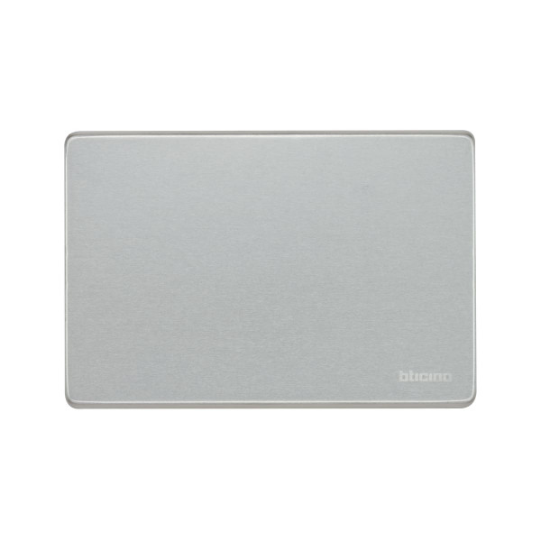 Bticino placca magic 3 posti cieca acciaio  oxidal