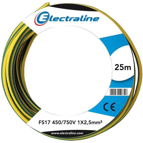 Cavo Fs17 1x2,5 mt 25 giallo/verde