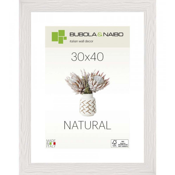 CORNICE  SANDRA IN LEGNO SERIE TRENDY BIANCO 30X40 CM  