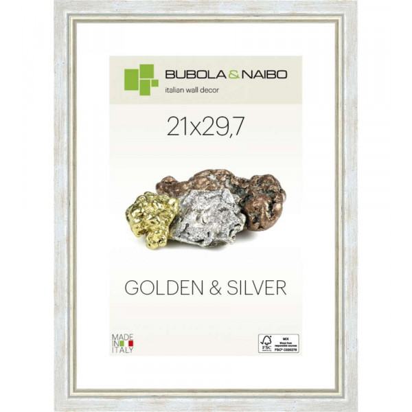CORNICE MARISA SERIE GOLDEN & SILVER ARGENTO  21x29.7CM 