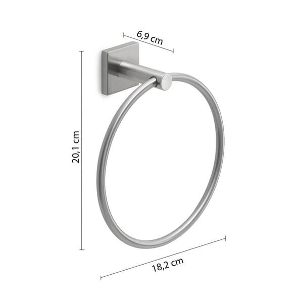 FUJI PORTA SALVIETTE AD ANELLO SPAZZOLATO 