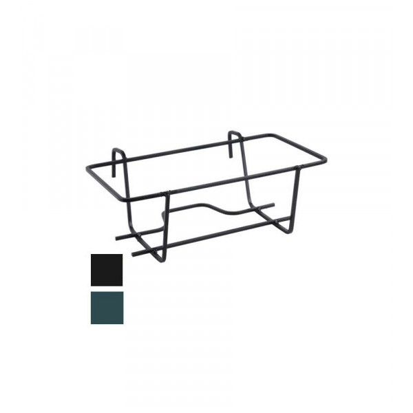 PORTAVASO BALCONE RETTANGOLARE NERO 40 CM 