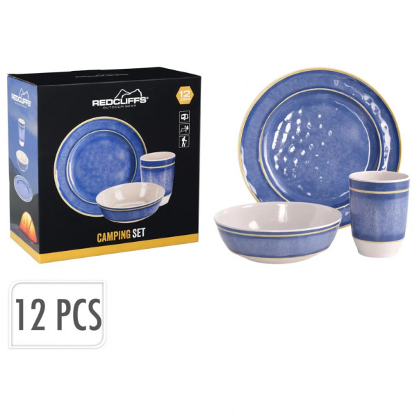Set stoviglie da campeggio in melamina 12 pezzi Koopman International