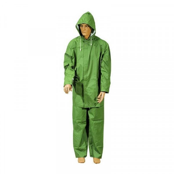 Impermeabile Giacca/Pantalone Pvc Telati Verde Taglia Xxl