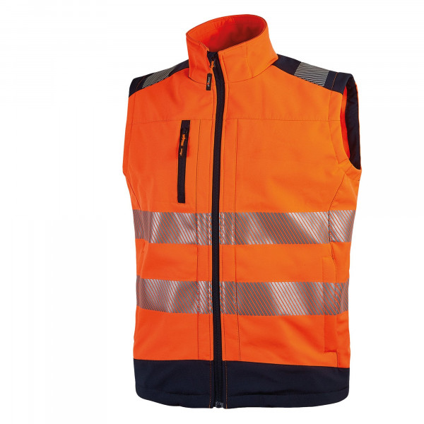 Gillete alta visibiltà  Softshell Dany - arancio fluo - taglia XL