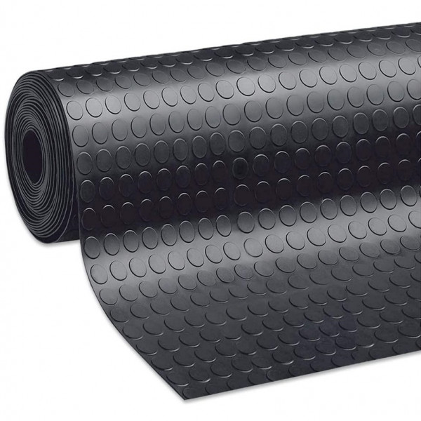 PAVIMENTO GOMMA BOLLO NERO H 125 cm 