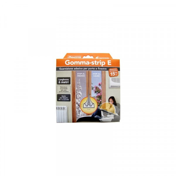  Parafreddo gomma strip e marrone mm 9x4 mt 6