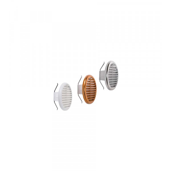 Griglia circolare universale realizzata in plastica bianca D.190 mm tubo D. 160 mm