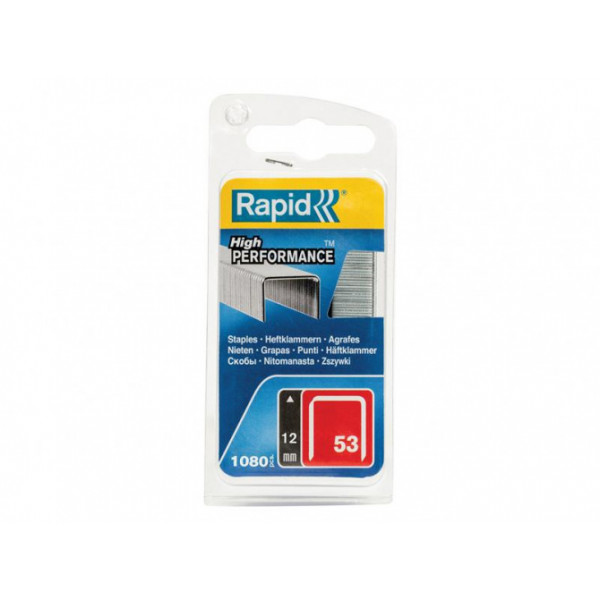 Rapid graffe a filo fine n  53 con punte da 12 mm, confezione  da 1080 pz