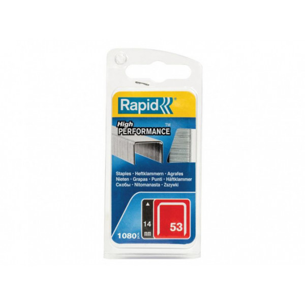  Rapid graffe a filo fine n  53 con punte da 14 mm, confezione  da 1080 pz