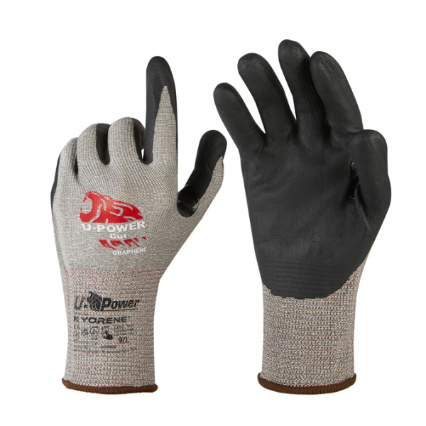 U-Power Guanto Antitaglio Categoria B in Nitrile Cut  grigio/nero taglia 10 