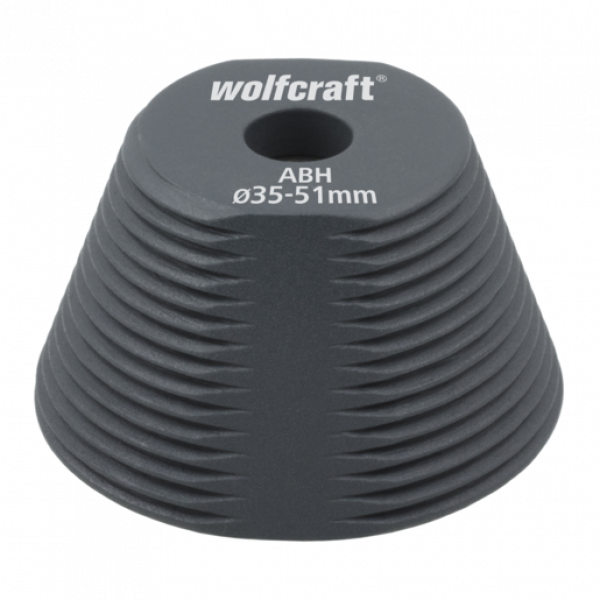 Wolfcraft Guida allargafori per seghe a tazza, Ø 35-51 mm