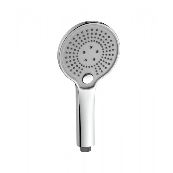 Doccia cromata e grigia con 3 getti - Serie Amos D.11.5 cm attacco 1/2" 