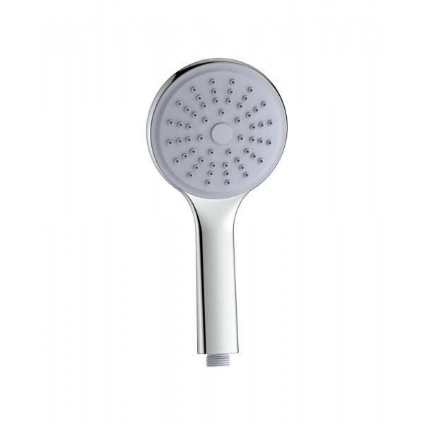 Doccetta cromata e grigia a 1 getto con sistema autopulizia calcare - Serie Kratos D.12 cm attacco 1/2"