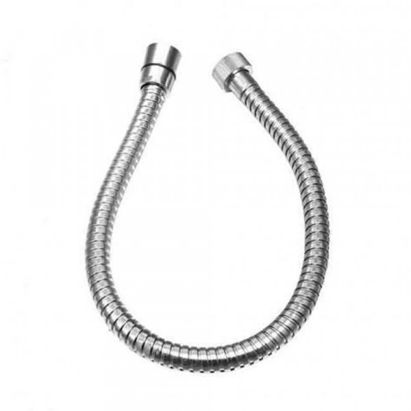 Flessibile acciaio, cromato, indicato come flessibile di ricambio per le colonne D.14mm 50cm