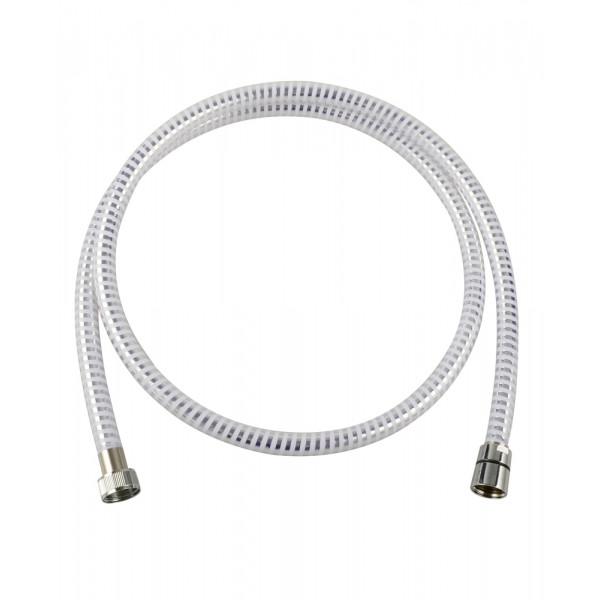 Flessibile per doccia plastica rinforzata  cm 150 1/2" bianco idro bric