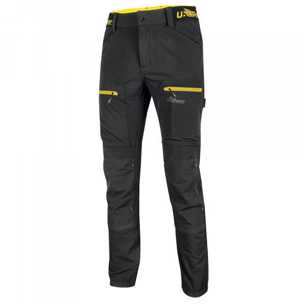  U-POWER PANTALONE  DA LAVORO HORIZON BLACK CARBON TAGLIA L 