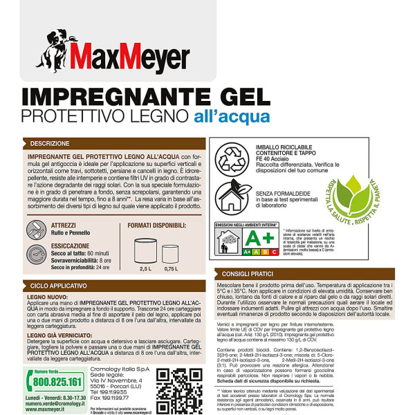 Impr. Gel all'Acqua - Flacone da 2,5 Litri - Noce