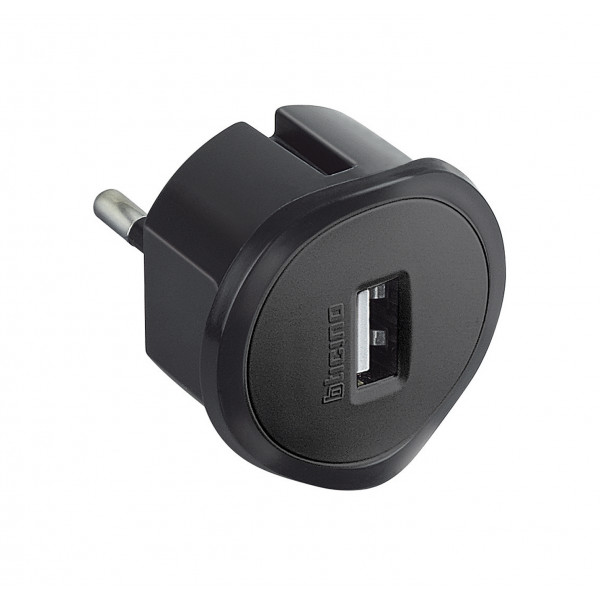 Bticino Adattatore spina standard tedesca presa USB 1,5A - grigio