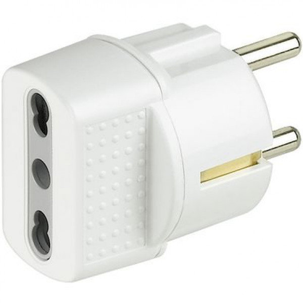 Bticino kit adattatore spina tedesca e presa bipasso colore bianco 
